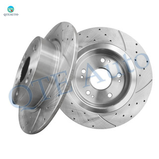 Rear 282mm Drilled Slotted Disc Brake Rotors For 2015 Honda Civic, Automotive Replacement Brake Rotors
