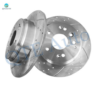 Rear 282mm Drilled Slotted Brake Disc Rotors For 1999-2008 Acura TL