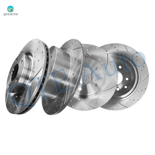 Set of 4 Front 296mm-Rear 291.45mm Drilled Slotted Brake Disc Rotors For 2013-2017 2023 Nissan Altima