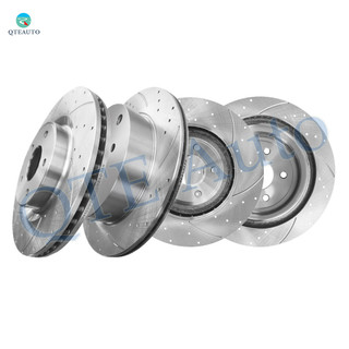 Set of 4 Front 320mm-Rear 308mm Drilled Slotted Brake Disc Rotors For 2017-2022 Infiniti Q60 5 Stud