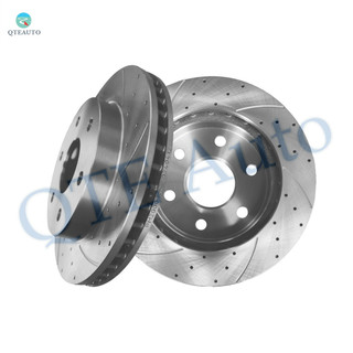 Front 305mm Drilled Slotted Brake Disc Rotors For 2003-2005 GMC Safari