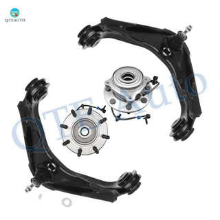 Set of 4 Front Upper Wheel Hub Bearing Assembly-Control Arm Ball Joint For 2001-2003 2005 2006 Chevrolet Silverado 2500 HD