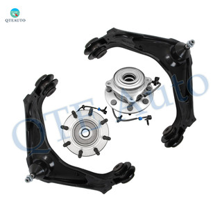 Set of 4 Front Upper Wheel Hub Bearing Assembly-Control Arm Ball Joint For 2001-2006 GMC Sierra 2500 HD