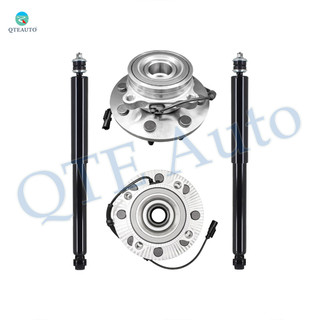 Set of 4 Front Wheel Hub Bearing Assembly-Shock Absorber For 2006-2008 Dodge RAM 2500 4WD