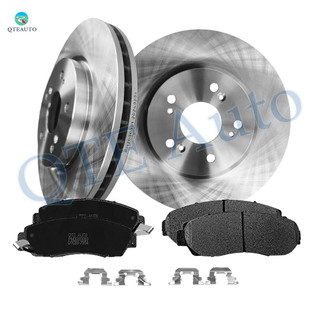 Set of 6 Front Brake Disc Rotors 296mm-Ceramic Brake Pad Kit For 2007-2009 Acura RDX Base
