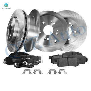 Set of 12 Front 296mm-Rear 305mm Brake Disc Rotors-Ceramic Brake Pad Kit For 2014-2016 Honda CR-V