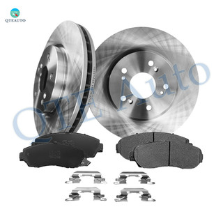Set of 6 Front Brake Disc Rotors 296mm-Ceramic Brake Pad Kit For 2007-2009 Acura RDX