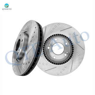 Front Drilled Slotted Brake Disc Rotors 300mm For 2011-2016 KIA Sportage
