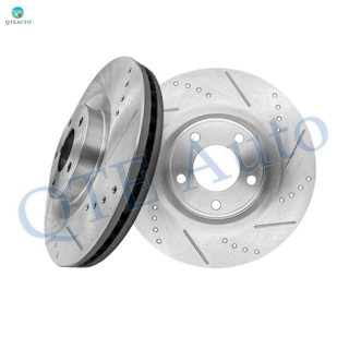 Front Drilled Slotted Brake Disc Rotors 320mm For 2007-2015 Lincoln MKX