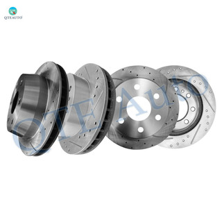 Set of 4 Front 325mm-Rear 330mm Drilled Slotted Brake Disc Rotors For 2001 Chevrolet Silverado 1500