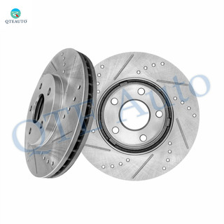 Front Drilled Slotted Brake Disc Rotors 276mm For 2006-2011 Chevrolet HHR