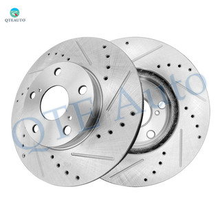 Front Drilled Slotted Brake Disc Rotors 275mm For 1998-2003 Toyota Sienna