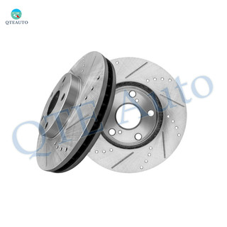 Front Drilled Slotted Brake Disc Rotors 275mm For 1999-2003 Toyota Solara