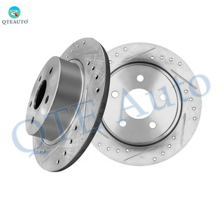 Rear Drilled Slotted Brake Disc Rotors 280mm For 2014-2018 Ford Transit Connect