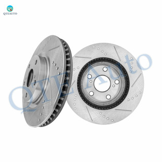 Front 296mm Drilled Slotted Disc Brake Rotors For 2012-2018 Toyota Avalon, Automotive Replacement Brake Rotors