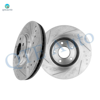 Front Drilled Slotted Brake Disc Rotors 296mm For 2005-2010 Pontiac G6