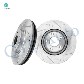 Front Drilled Slotted Brake Disc Rotors 296mm For 2011-2017 Nissan Juke