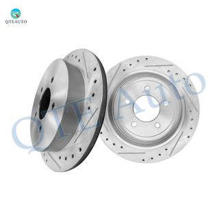 Rear Drilled Slotted Brake Disc Rotors 334mm For 2002 Lincoln Blackwood