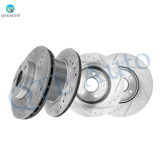 Set of 4 Front 278mm-Rear 280mm Drilled Slotted Brake Disc Rotors For 2013-2018 Ford C-Max