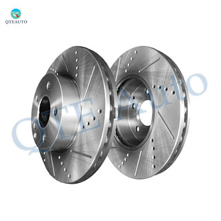 Front Drilled Slotted Brake Disc Rotors 295mm For 2012-2015 Mercedes-Benz C250