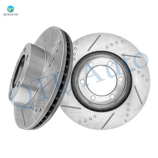 Front Drilled Slotted Brake Disc Rotors 319mm For 2001-2007 Toyota Sequoia