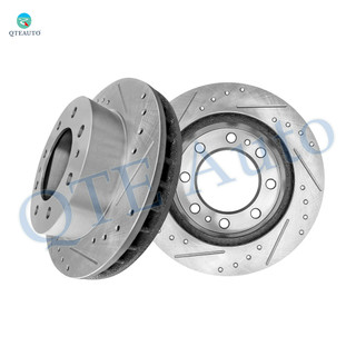 Front Drilled Slotted Brake Disc Rotors 325mm For 2001 Chevrolet Silverado 1500