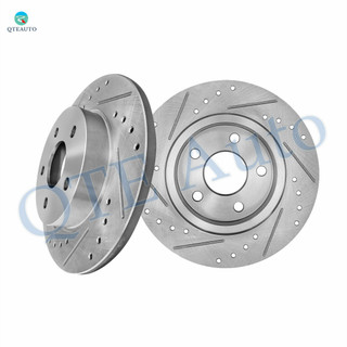 Rear Drilled Slotted Brake Disc Rotors 270mm For 2005-2010 Pontiac G6