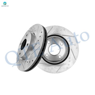 Front Drilled Slotted Brake Disc Rotors 280mm For 2009-2014 Nissan Cube