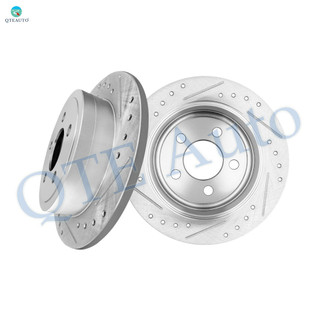 Rear Drilled Slotted Brake Disc Rotors 285mm For 2003-2006 Jeep Wrangler