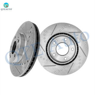 Front Drilled Slotted Brake Disc Rotors 280mm For 2014-2020 KIA Soul