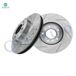 Front Drilled Slotted Brake Disc Rotors 300mm For 2000 BMW 328CI Base