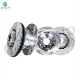 Set of 4 Front 300mm-Rear 284mm Drilled Slotted Brake Disc Rotors For 2011-2015 Hyundai Sonata