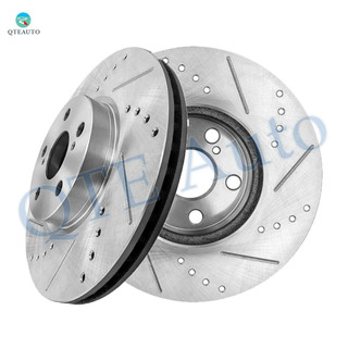 Front Drilled Slotted Brake Disc Rotors 275mm For 2009-2013 Toyota Matrix
