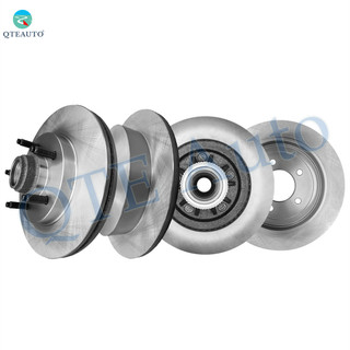 Set of 4 Front Brake Disc Rotors-Rear 334mm Disc Brake Rotor and Hub Assembly 334mm For 2004 Ford F-150 Heritage RWD