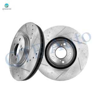 Front 330mm Drilled Slotted Brake Disc Rotors For 2007-2013 Acura MDX