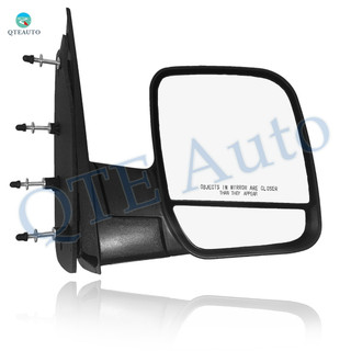 Right Passenger Side Manual Foldaway View Mirror Dual Glass Chrome/Convex+Warning Black Textured For 2003 2004 2008-2014 Ford E-150 Right Passenger Side Manual Foldaway View Mirror Dual Glass Chrome/Convex+Warning Black Textured For 2003 2004 2008-2014 Ford E-150