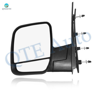 Left Driver Side Manual Foldaway View Mirror Dual Glass Chrome/Flat Black Textured For 2010-2014 Ford Econoline Wagon Left Driver Side Manual Foldaway View Mirror Dual Glass Chrome/Flat Black Textured For 2010-2014 Ford Econoline Wagon