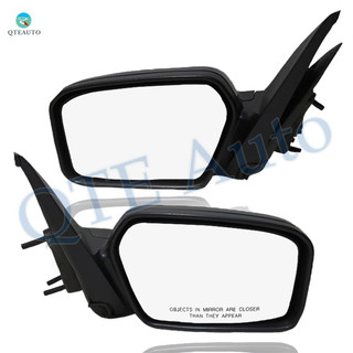 Pair of 2 Left Driver-Right Passenger Side Power Non-Folding W/Texturedcover View Mirror Blacksmooth+Blacktextured Cover 4H3P For 2006-2009 Mercury Milan