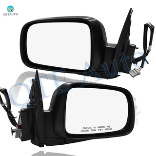 Pair of 2 Left Driver-Right Passenger Side Power Foldaway View Mirror Light Textured For 2002-2006 Honda CR-V