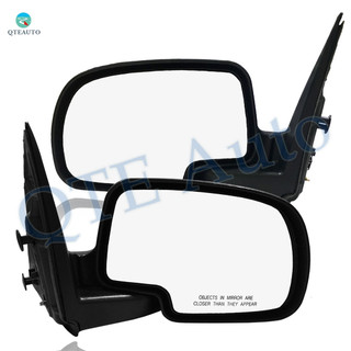 Pair of 2 Left Driver-Right Passenger Side Power Foldaway W/Cover View Mirror Black Smooth For 2008-2012 Honda Accord
