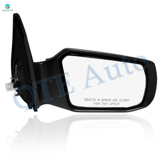 Right Passenger Side Power Non-Folding W/Cover View Mirror Chrome/Convex+Warning Black Smooth For 2007-2012 Nissan Altima