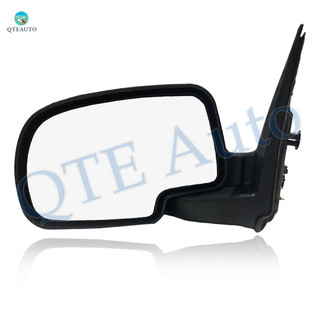 Left Driver Side Manual Foldaway View Mirror Chrome/Flat Black Textured For 2000-2006 Chevrolet Tahoe