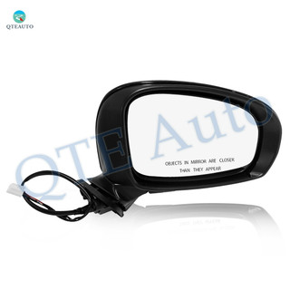 Right Passenger Side Power Heated Foldaway W/Cover View Mirror Chrome/Convex+Warning Black Smooth 5H5P For 2010-2015 Toyota Prius