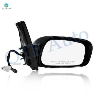 Right Passenger Side Power Foldaway View Mirror Chrome/Convex+Warning Black Smooth 3H3P For 2003-2008 Toyota Matrix