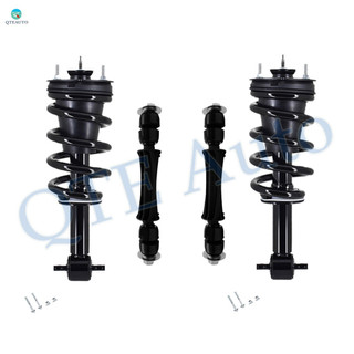 Set of 4 Front Sway Bar Link-Quick Complete Strut-Coil Spring Assembly For 2014-2018 Chevrolet Silverado 1500 4WD