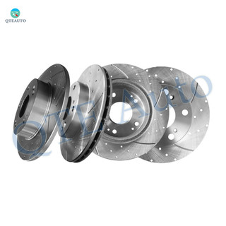 Set of 4 Front 262mm-Rear 260mm Drilled Slotted Brake Disc Rotors For 2012 Honda Civic