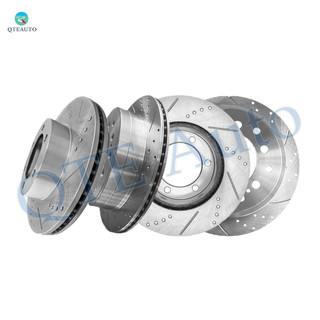 Set of 4 Front 319mm-Rear 312mm Drilled Slotted Brake Disc Rotors For 2001-2007 Toyota Sequoia