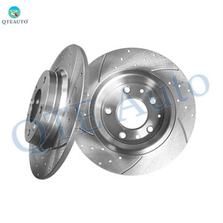 Rear 280mm Drilled Slotted Brake Disc Rotors For 2003-2007 Mazda 6