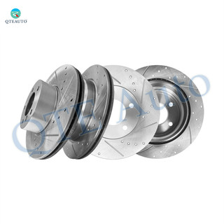 Set of 4 Front 312mm-Rear 300mm Drilled Slotted Brake Disc Rotors For 2011-2013 BMW 328I Xdrive