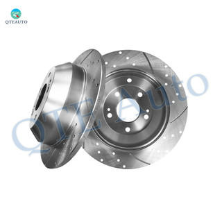 Rear 302mm Drilled Slotted Brake Disc Rotors 302mm For 2011-2015 KIA Sorento